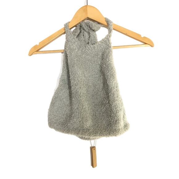 SKIMS Cozy Knit Halter Bra Top Tie Neck Bralette in Aqua Blue NWT Size 2X 3X - Picture 6 of 10